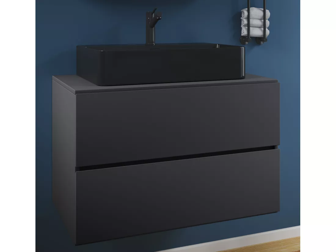 Plan de toilette 2 pièces Lavabo Lendas S BL