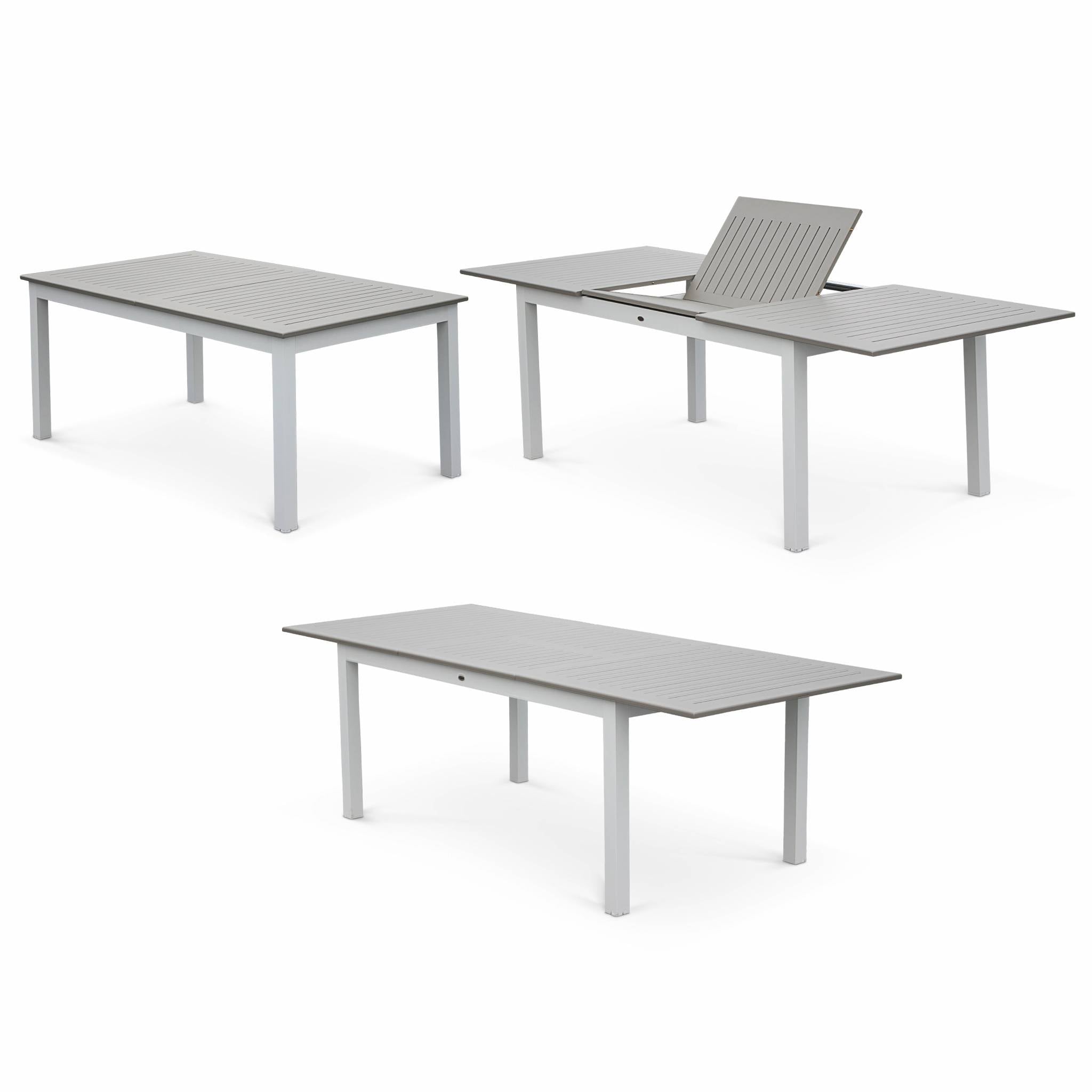 sweeek - Aluminium tuinset 8 plaatsen, uitschuifbaar