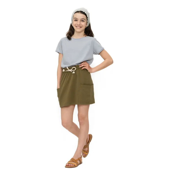 Minimalisma Jupe Coton Bio Edna | Vert kaki