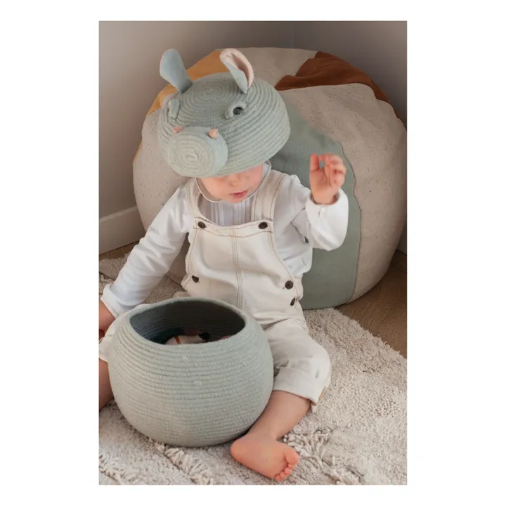 Lorena Canals Panière Henry the hippo | Sauge