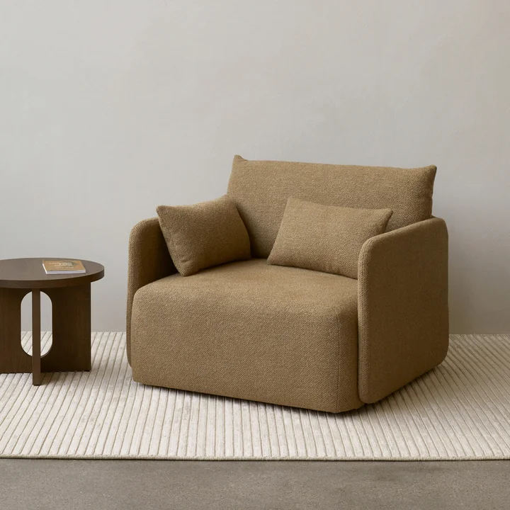 Audo - Offset Sessel, gold (Audo Bouclé 06)