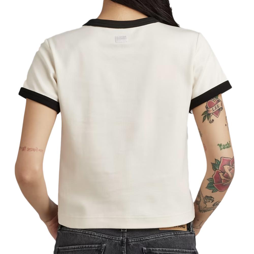 T-shirt Blanc Femme G-Star Raw Ringer Baby