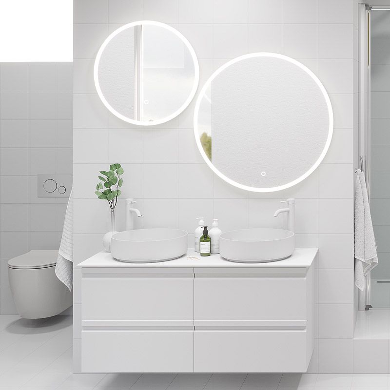 BADEROMSMØBEL CAMARGUE SKÄRGÅRD 120CM (2 X 60 CM SKAP) FRITTSTÅENDE SERVANT