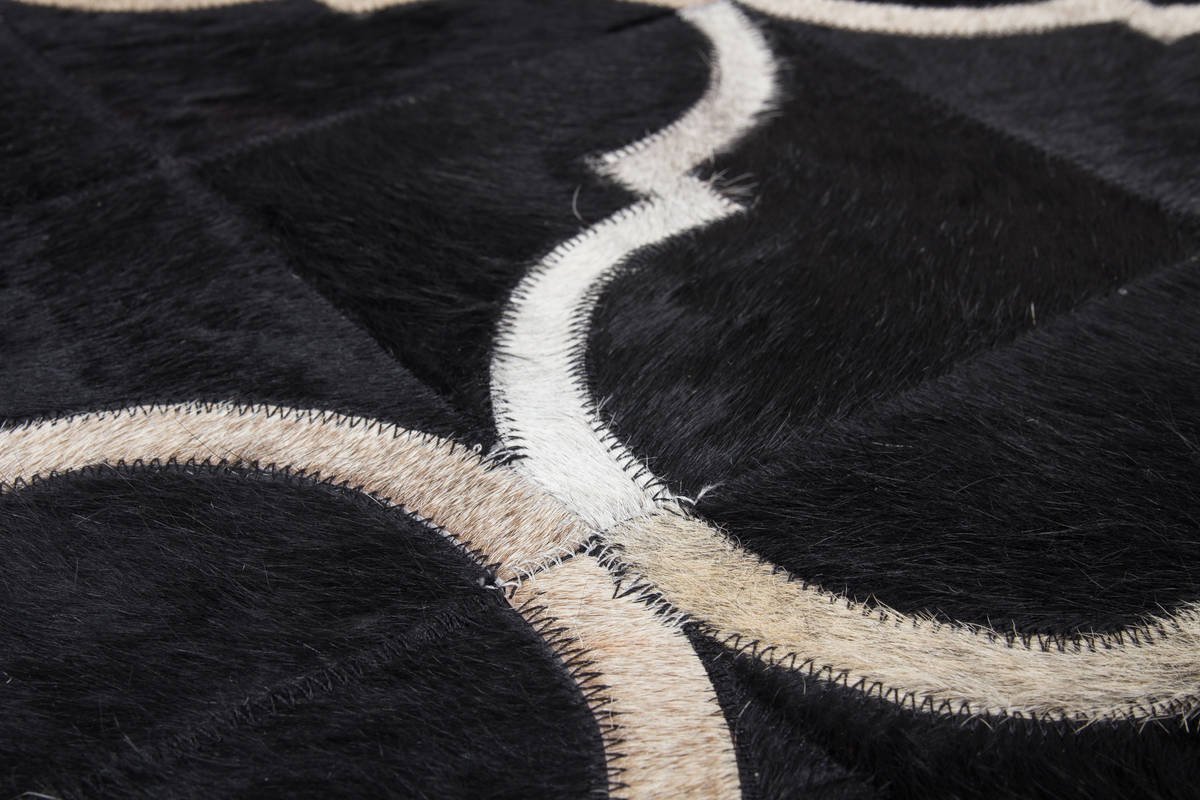 Lederteppich ECLIPSE 300 - schwarz - 80x150cm