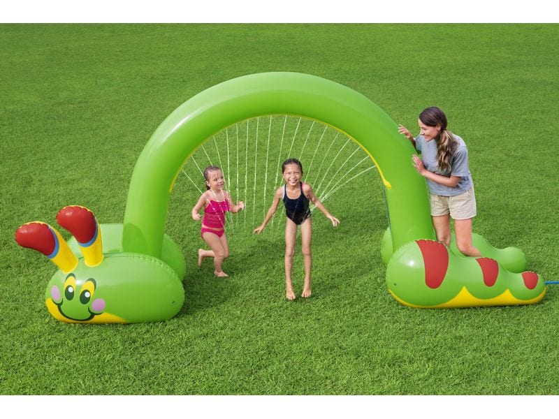 Bestway Jumbo Caterpillar Sprinkler 338 x 110 x 188 cm Wassersprinklerbogen zum Hindurchlaufen