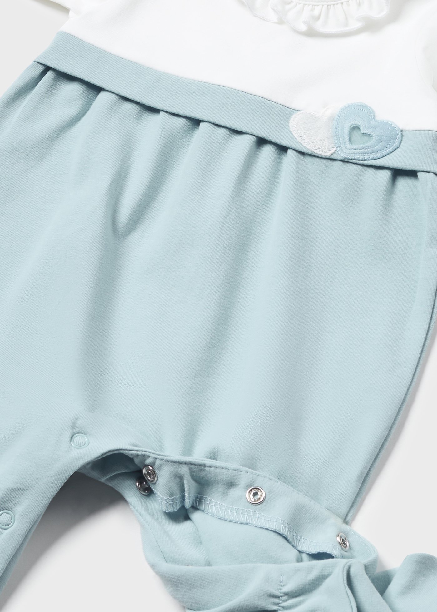 Conjunto de 2 macacões compridos Better Cotton para recém-nascidos, rosa.