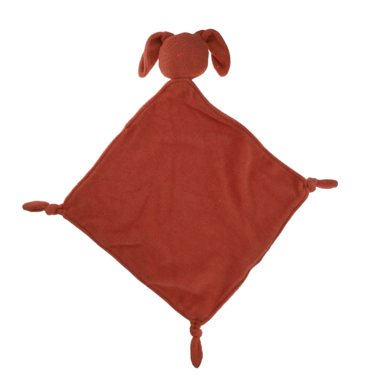 Doudou lapin éponge terracotta Amande