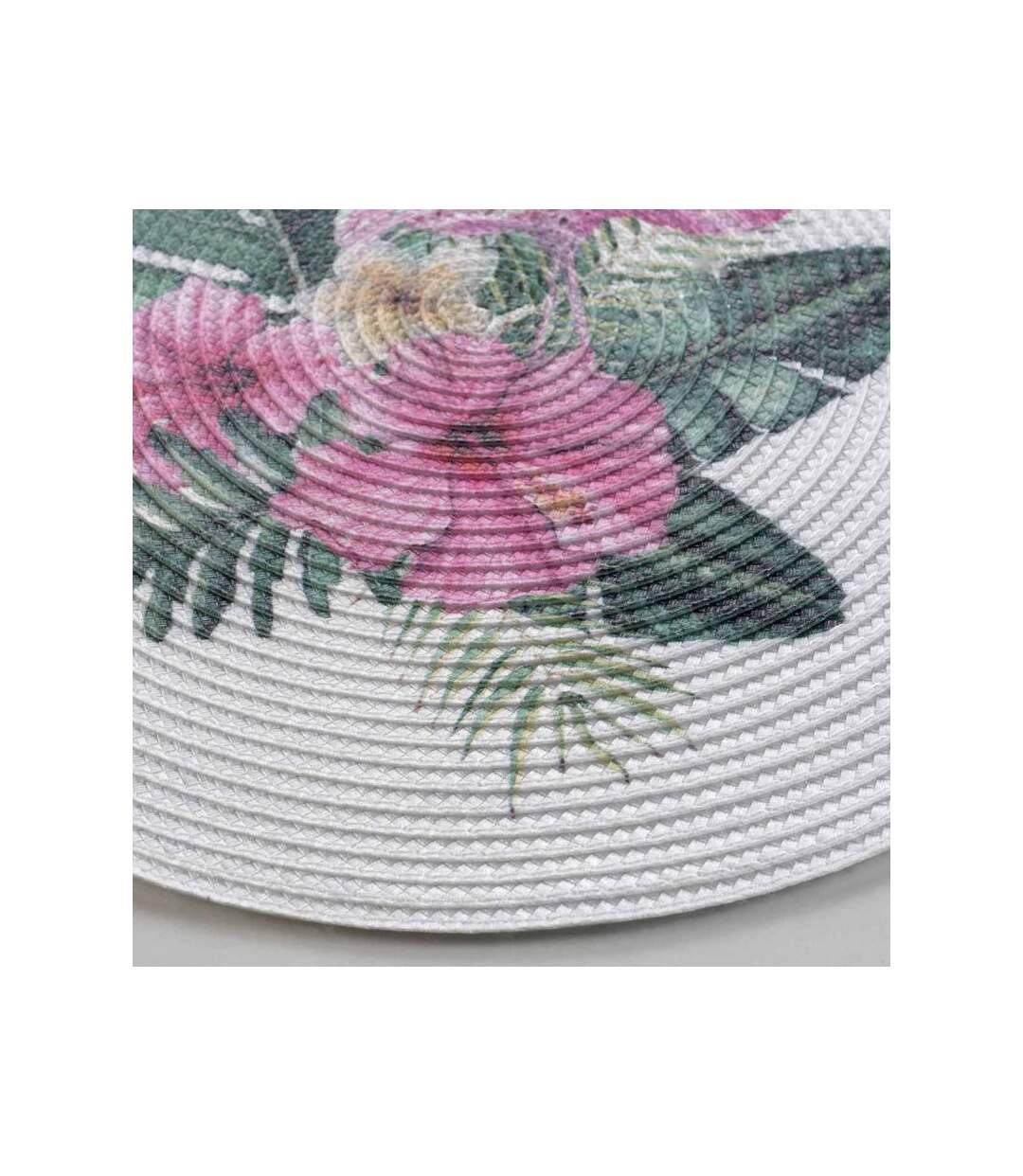 Set de Table Imprimé Flamant 35cm Blanc