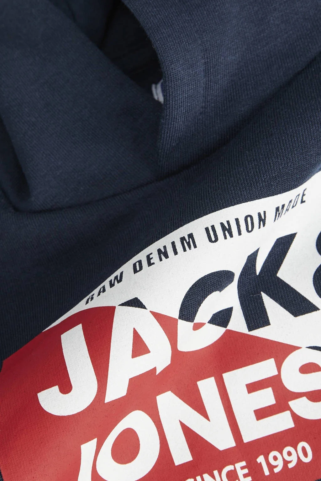 JACK & JONES hoodie JJNOLAN met logo donkerblauw