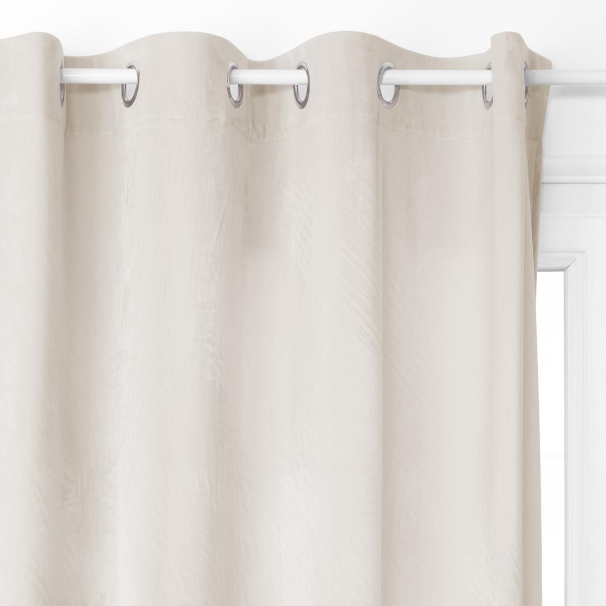RIDEAU OCCULTANT VELOURS IVOIRE 140X260CM