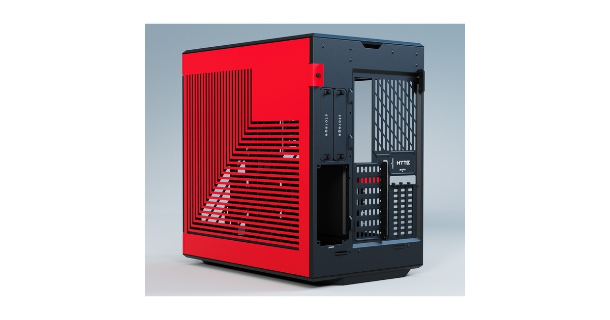 HYTEY60 midi tower behuizing  (Rood/zwart | 3x USB-A | Tempered Glass)