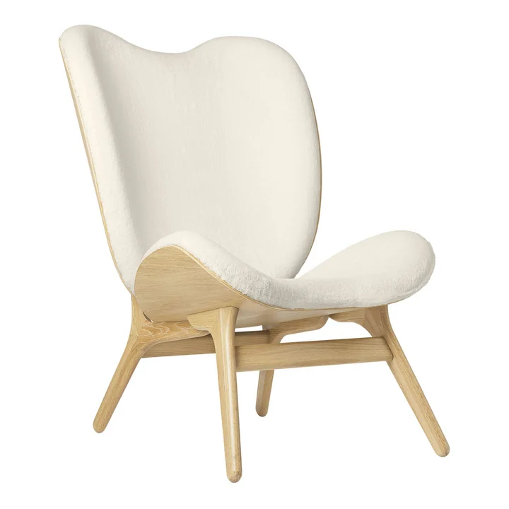 Umage - A Conversation Piece Tall Sessel, Eiche / Teddy weiss
