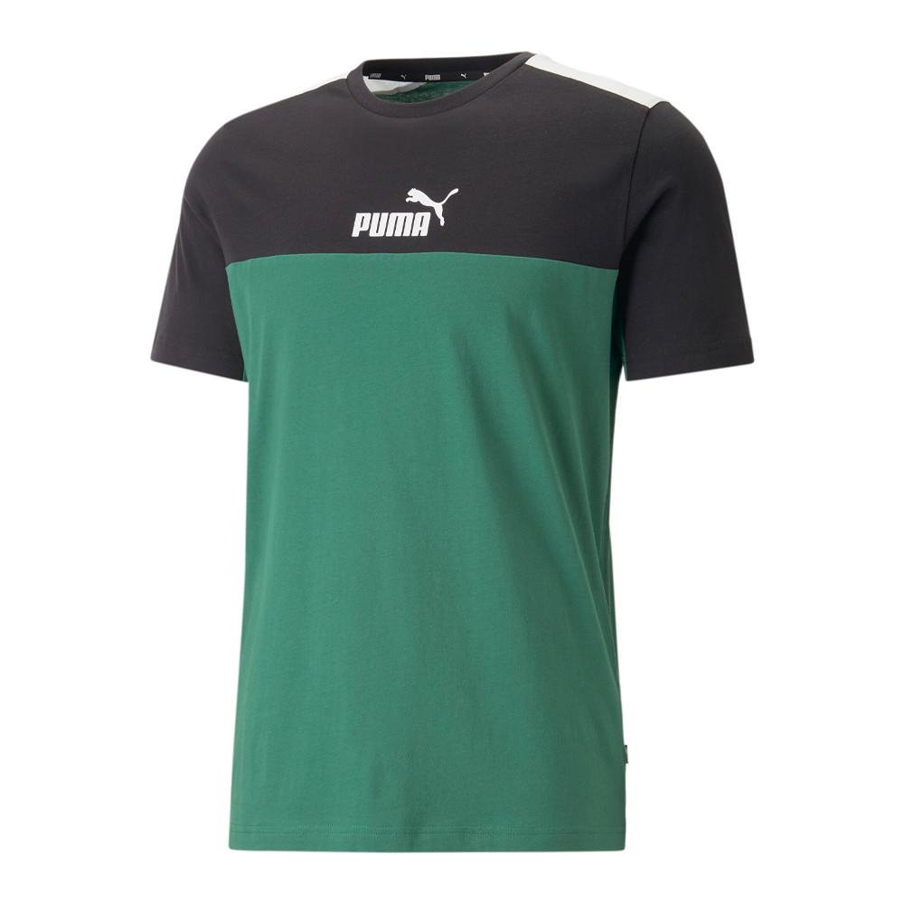 Puma T-shirt Vert/Noir Homme Puma Ess Block