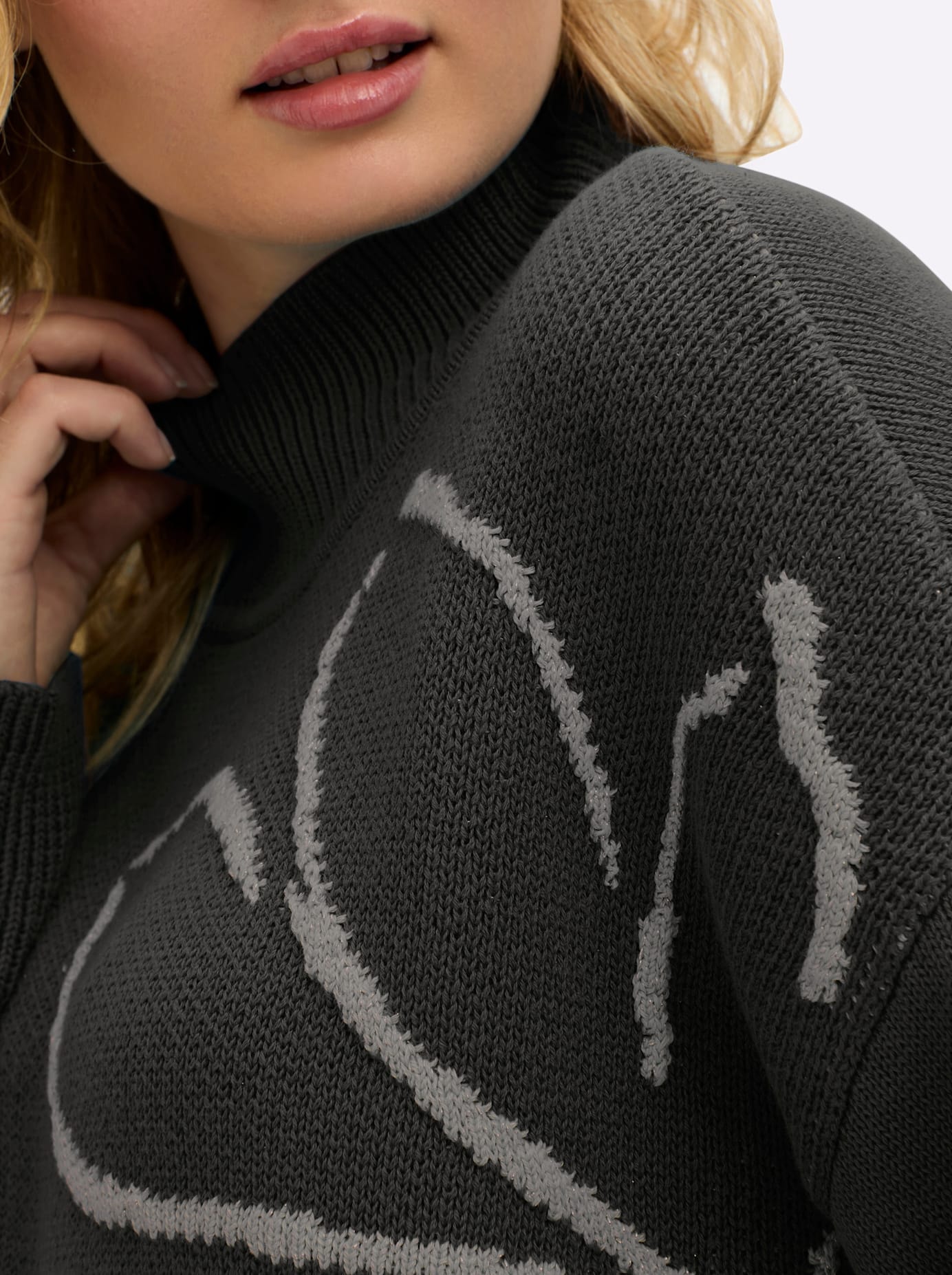 Sheego Stehkragenpullover »Pullover«