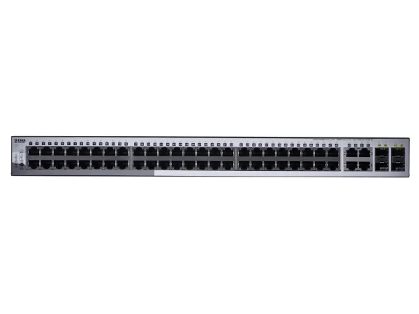 D-Link Web Smart DGS-1210-52MP - Switch - Administreret - 8 x 10/100/1000 (PoE )   40 x 10/100/1000 (PoE)   4 x SFP - desktop, monterbar på stativ - PoE  (370 W)