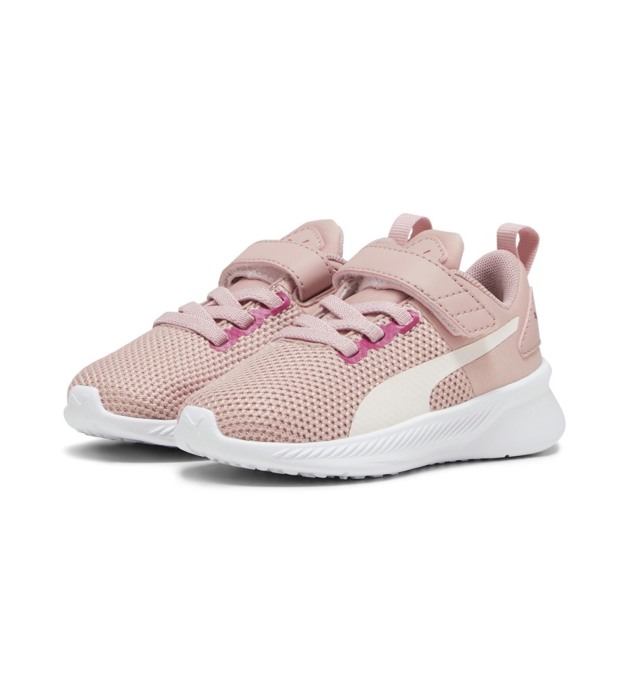 Tênis Puma Flyer Runner V Inf, rosa e branco
