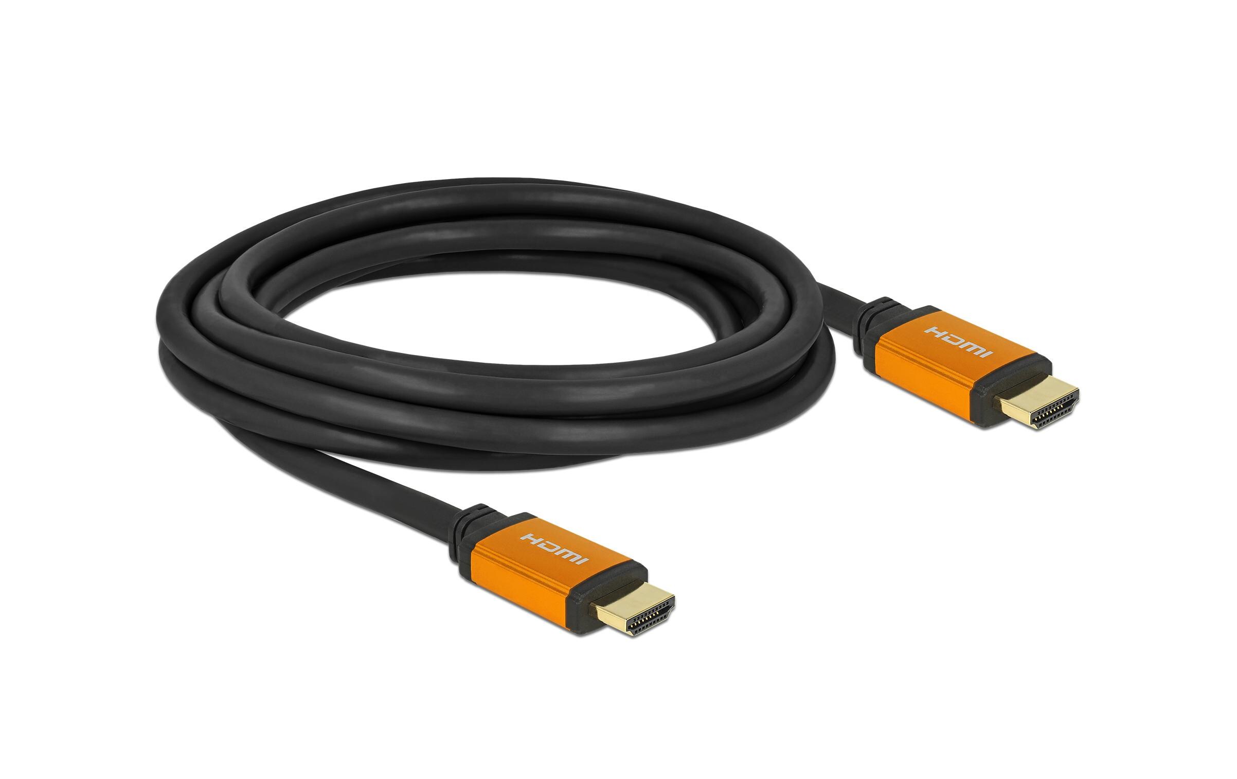 Kabel 8K 60Hz HDMI - HDMI, 3 mDelock High Speed HDMI Kabel 48 Gbps 8K 60 Hz 3 m