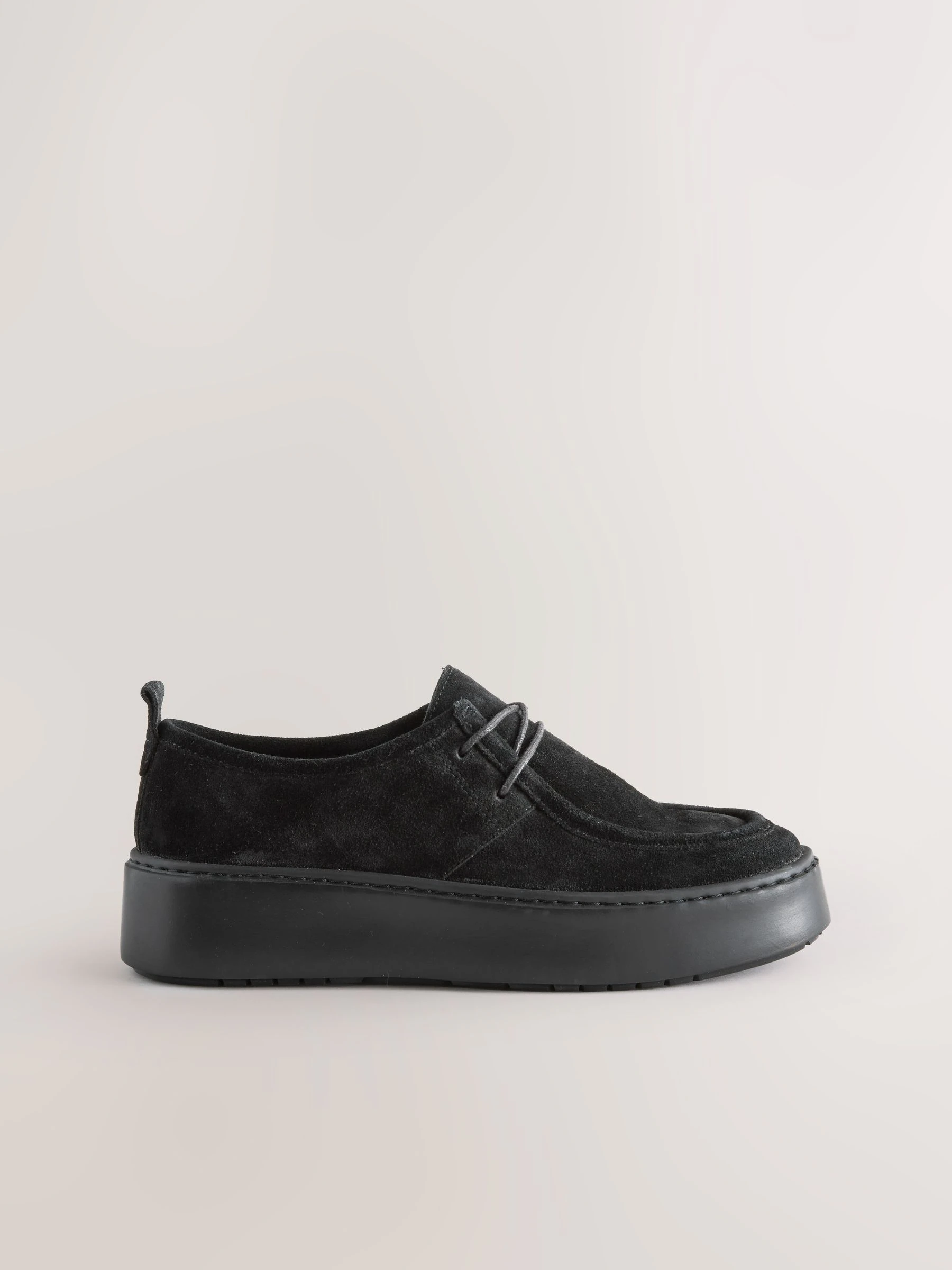 Zwart - Forever Comfort® Leather Casual Chunky Lace-Up Shoes