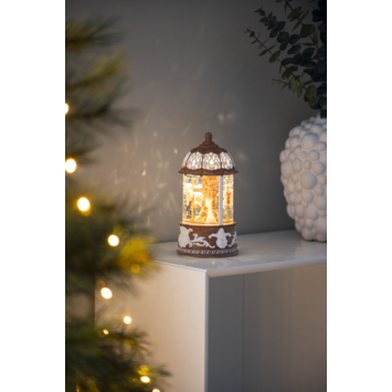 LED winter tafereel carrousel met peperkoekfiguren