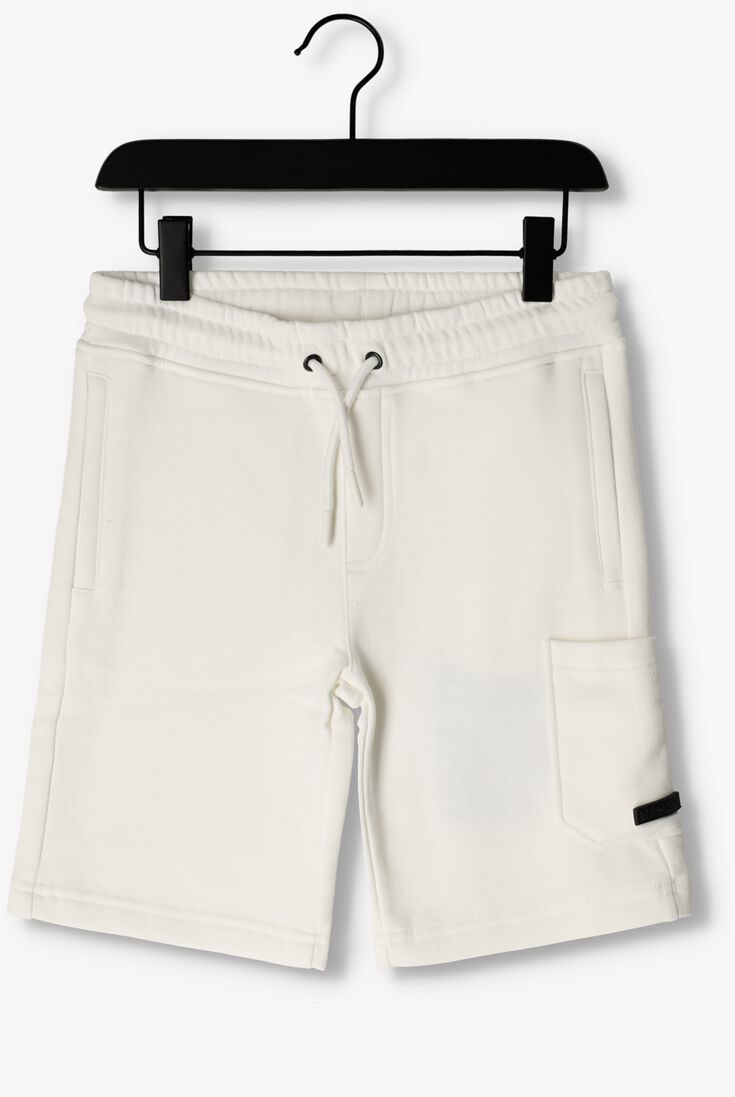 NIK & NIK witte nik & nik korte broek rubber badge sweat shorts