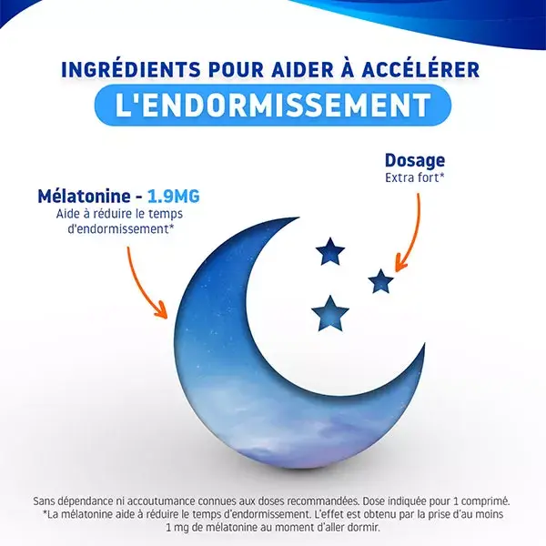 Valdispert Sommeil Rapide Extra Fort 1,9mg Mélatonine 40 comprimés