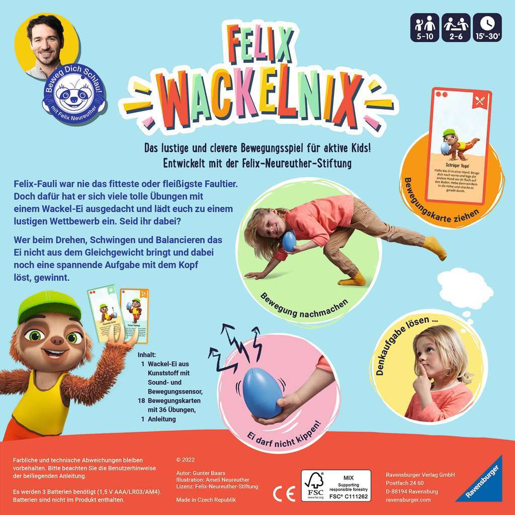 Ravensburger Spiel Beweg dich schlau! Felix Wackelnix