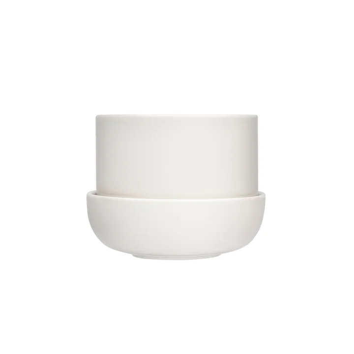 Iittala - Nappula Blumentopf mit Untersetzer, 170 x 130 mm, weiss