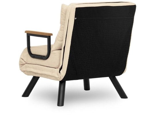 CONCEPT1 - Fauteuil convertible Sando Single crème 67 x 78 x h78