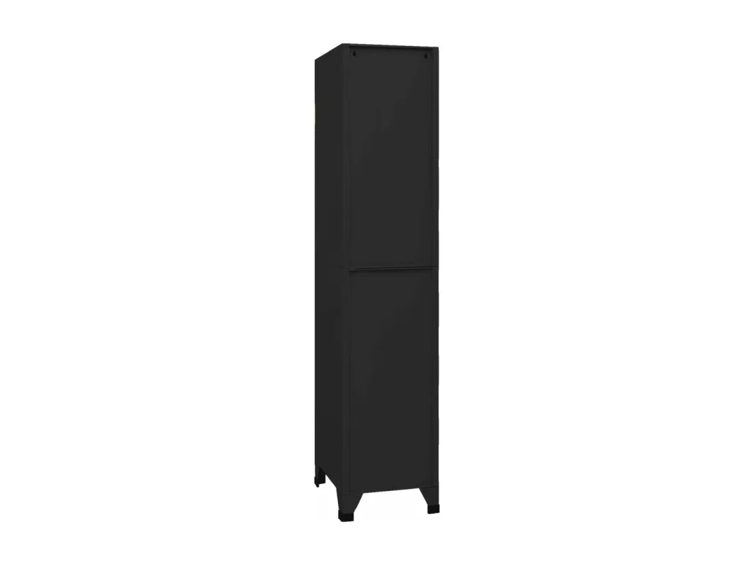 Armoire à casiers Noir 38x45x180 cm Acier