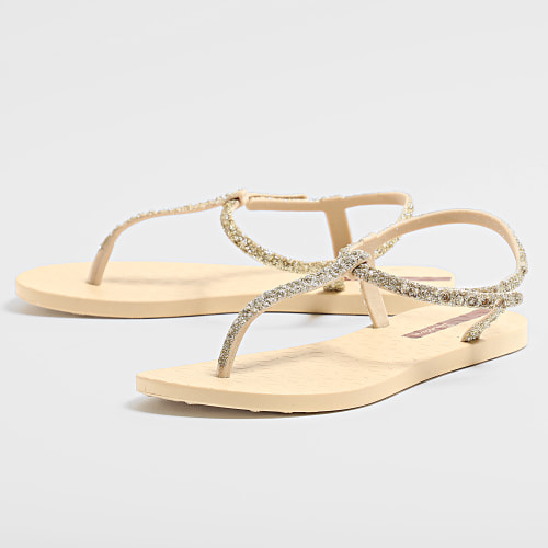 Tongs Femme Classic Brilha Beige Doré