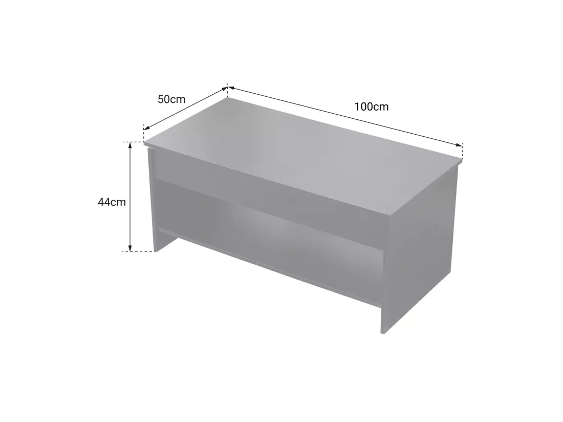 Table basse avec plateau relevable blanche HEDDA - HAPPY GARDEN