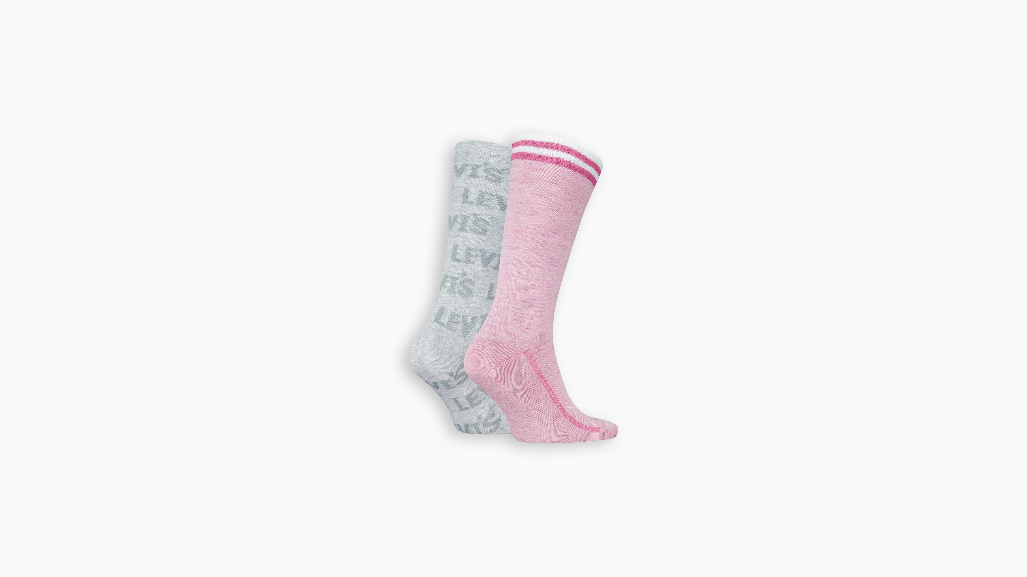 Levi's® chaussettes standard logo Sun Faded - Lot de 2 - Pink Combo - Rose