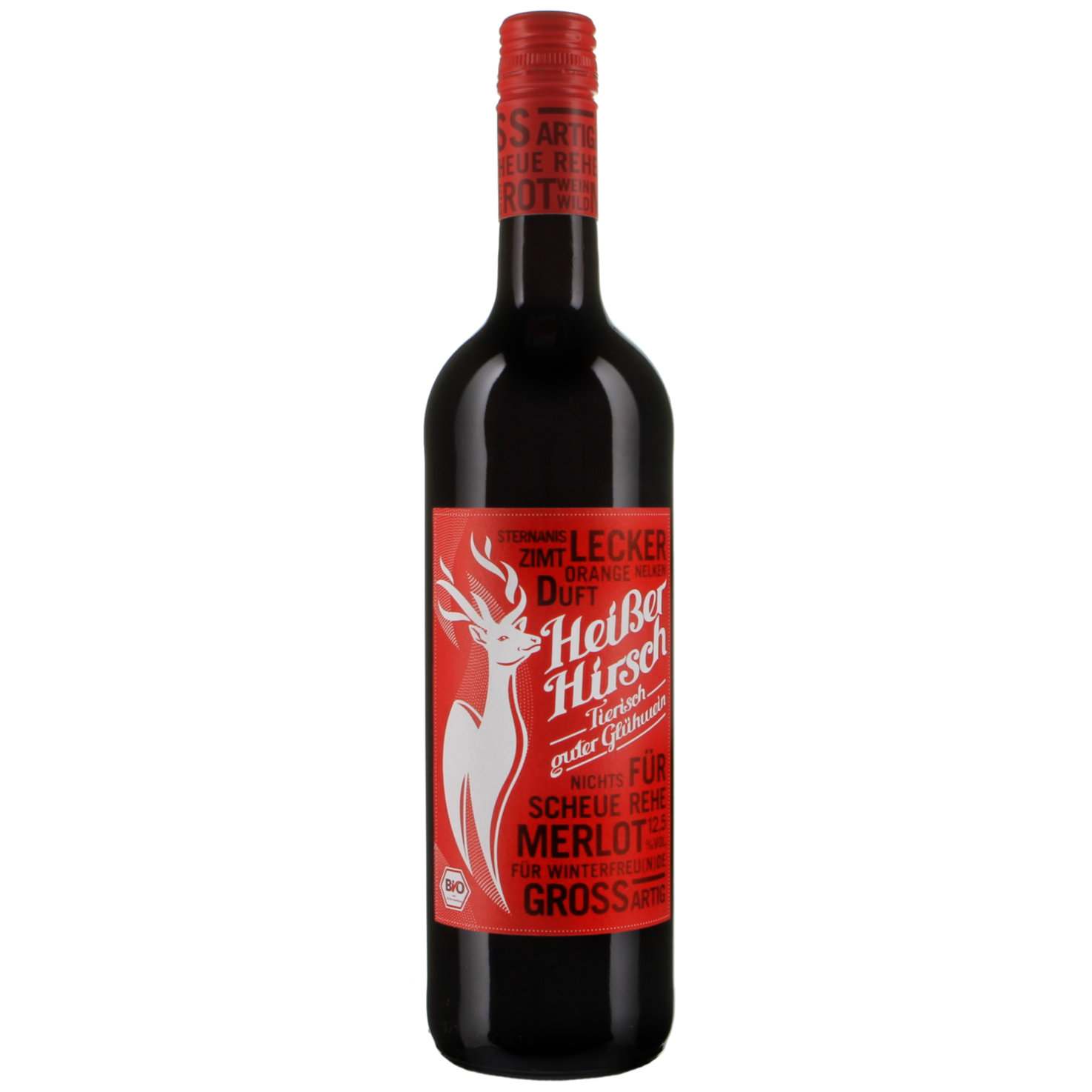 Glühwein Heisser Hirsch Rot -75cl