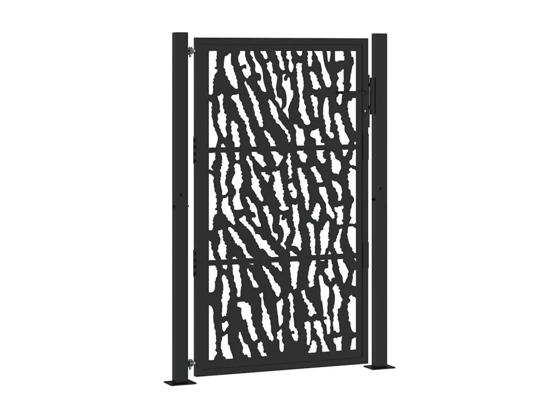 Portail de jardin noir 105x155 cm acier conception de tracés