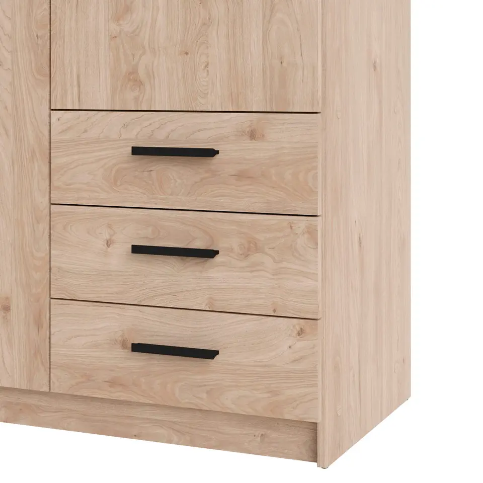 Kledingkast Sprint 2-deurs - eikenkleur - 200x98,5x50 cm