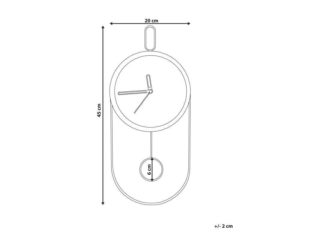 Horloge murale SIERRE 20 cm Marron foncé