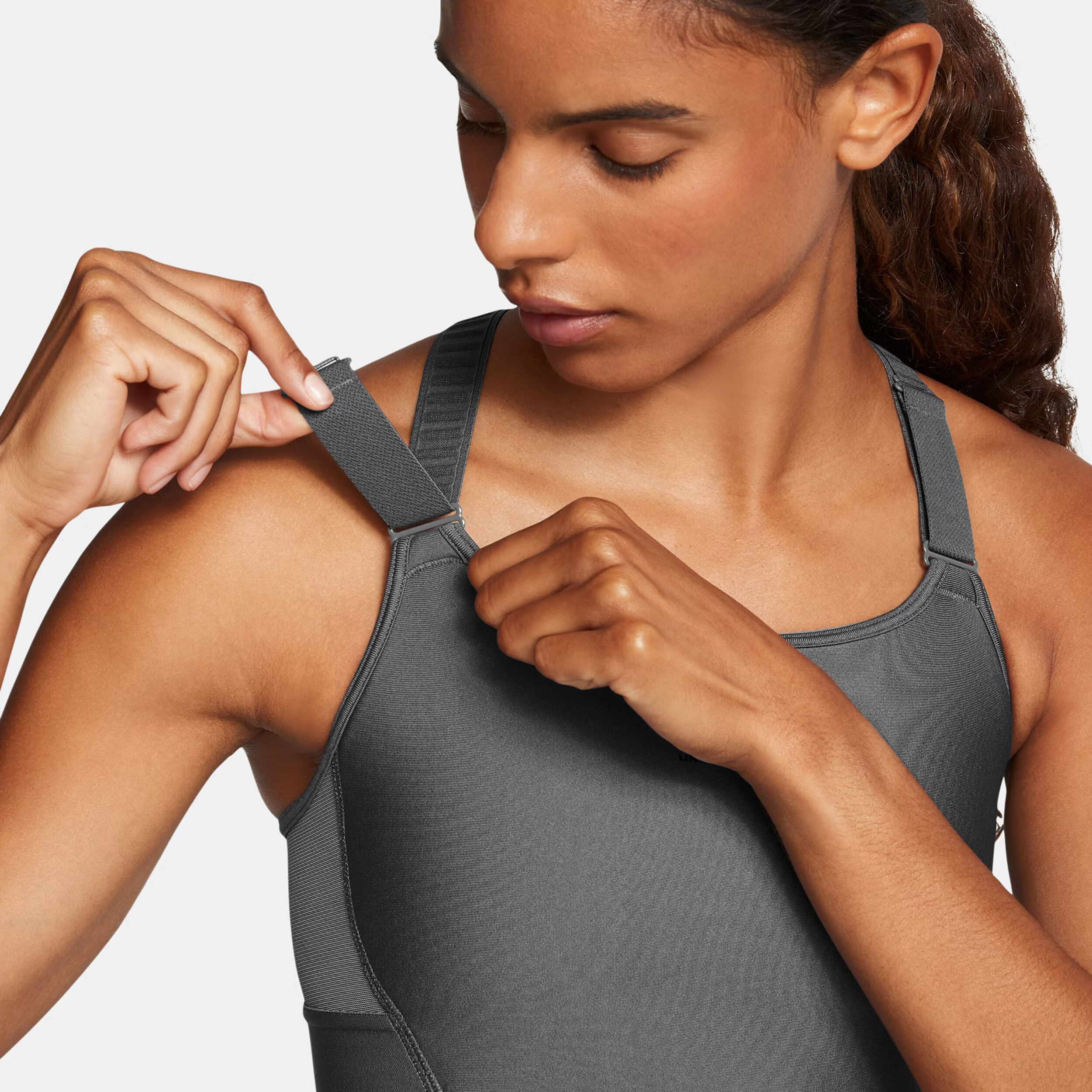 Under Armour HeatGear High Soutien-gorge Sport Femmes - Gris