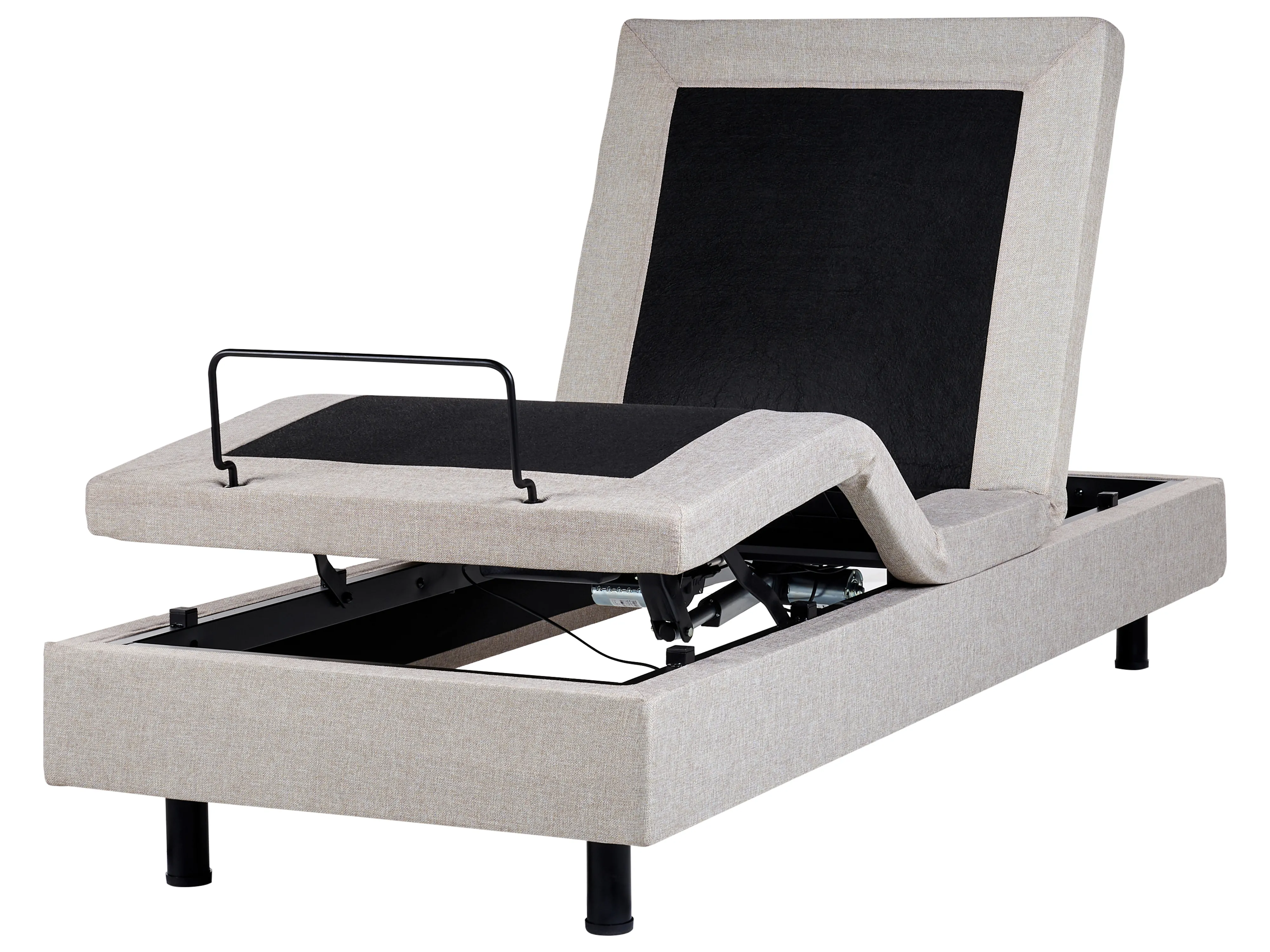 Verstelbaar bed zonder hoofdbord Stof DUKE 90 x 200 cm Beige