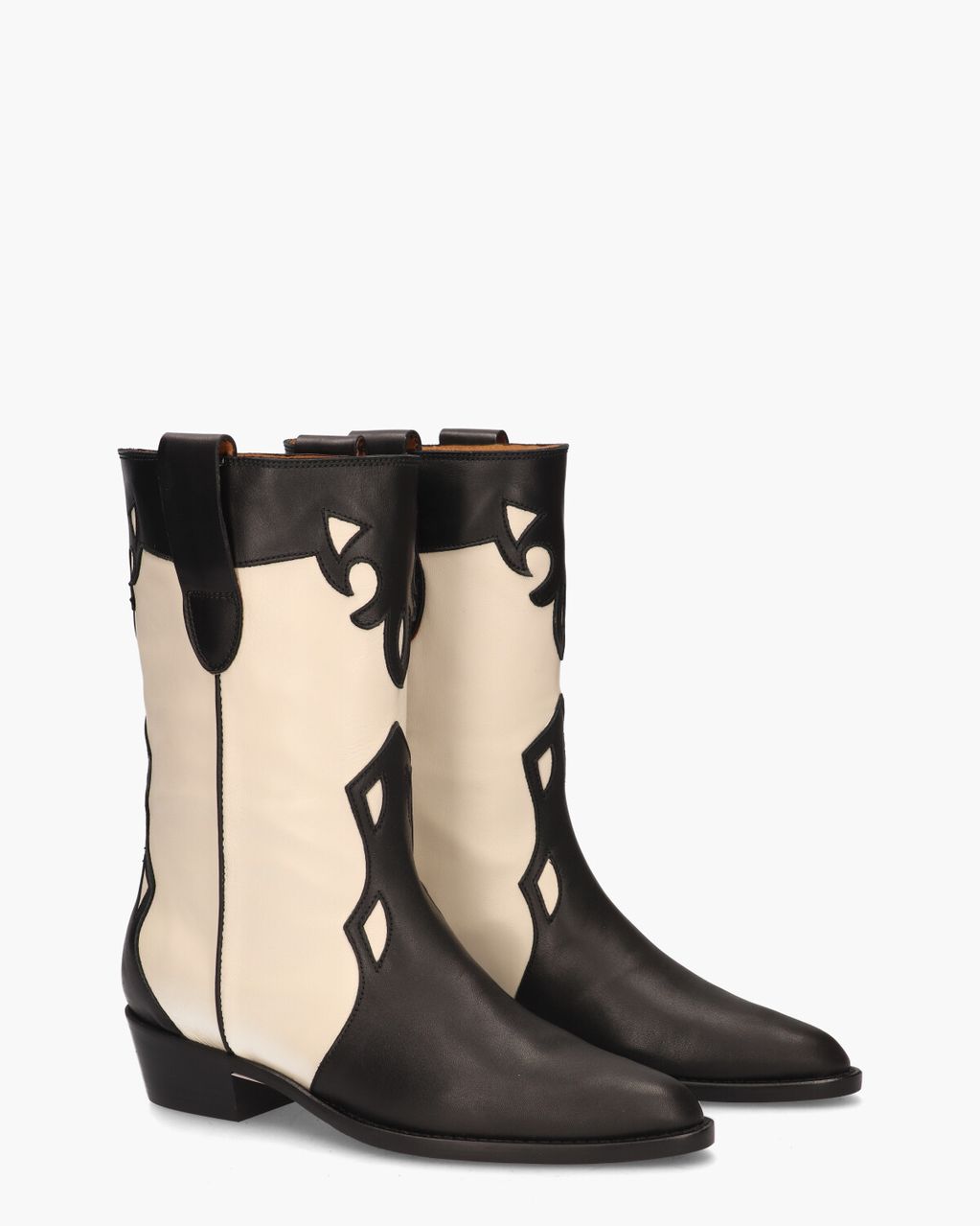 Toral TL-12765 Off-White/Zwart Damesboots