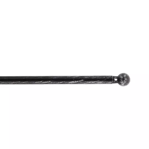 Lot de 2 tringles voilage extensibles rondes (L40 à 600 cm) Rona Noires