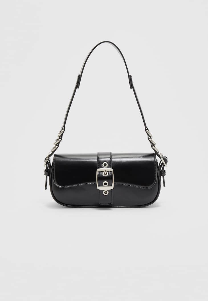 Bolsa de ombro com fivelas