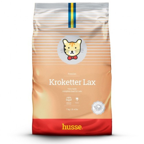 Ração para gatos Husse Kroketter Lax sabor salmão