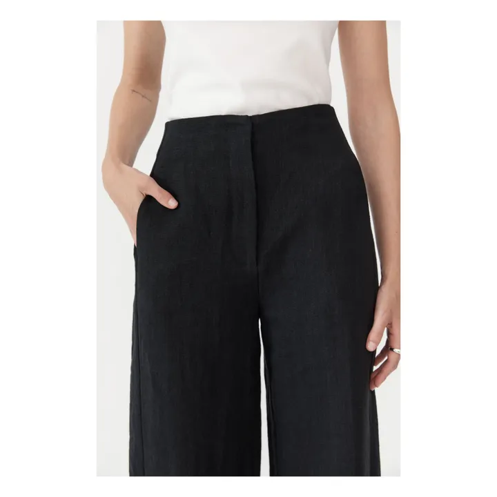 St Agni Pantalon Lin | Noir
