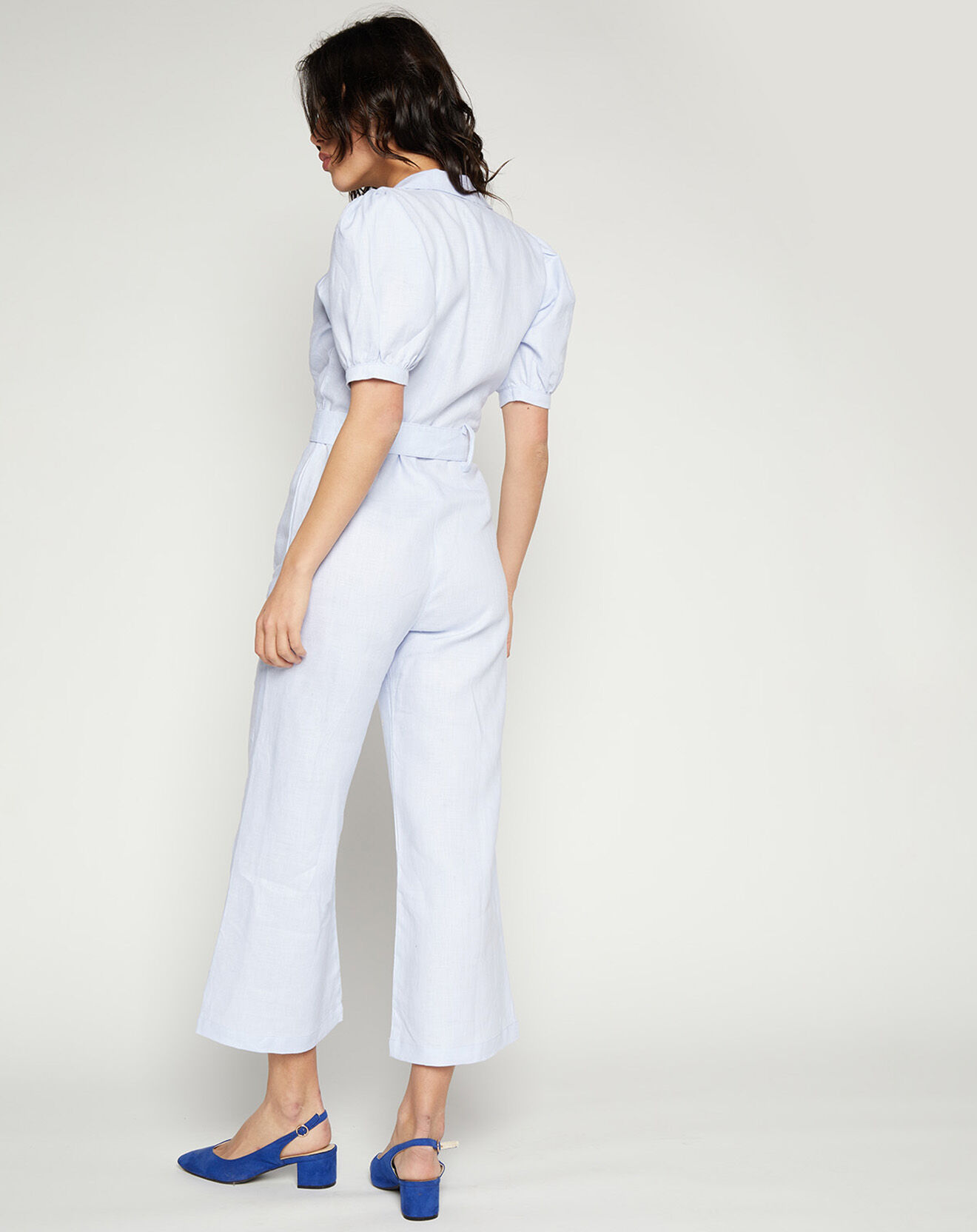 Faithfull the Brand Combinaison 100% Lin Frederikke bleu clair