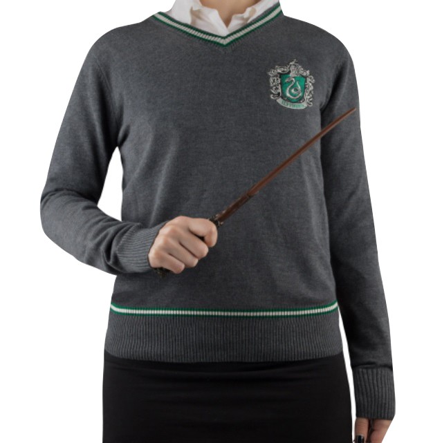 Harry Potter - Slytherin - Grå striktrøje - Large