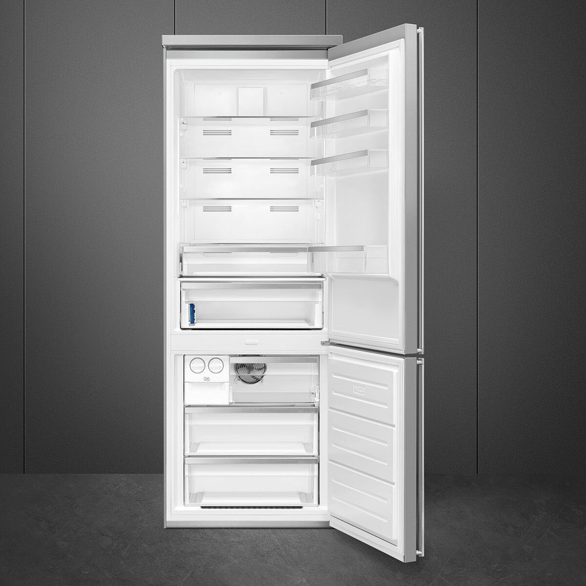 Smeg FA3905RX6 Kombiskap høyrehengslet 70 cm, rustfritt stål