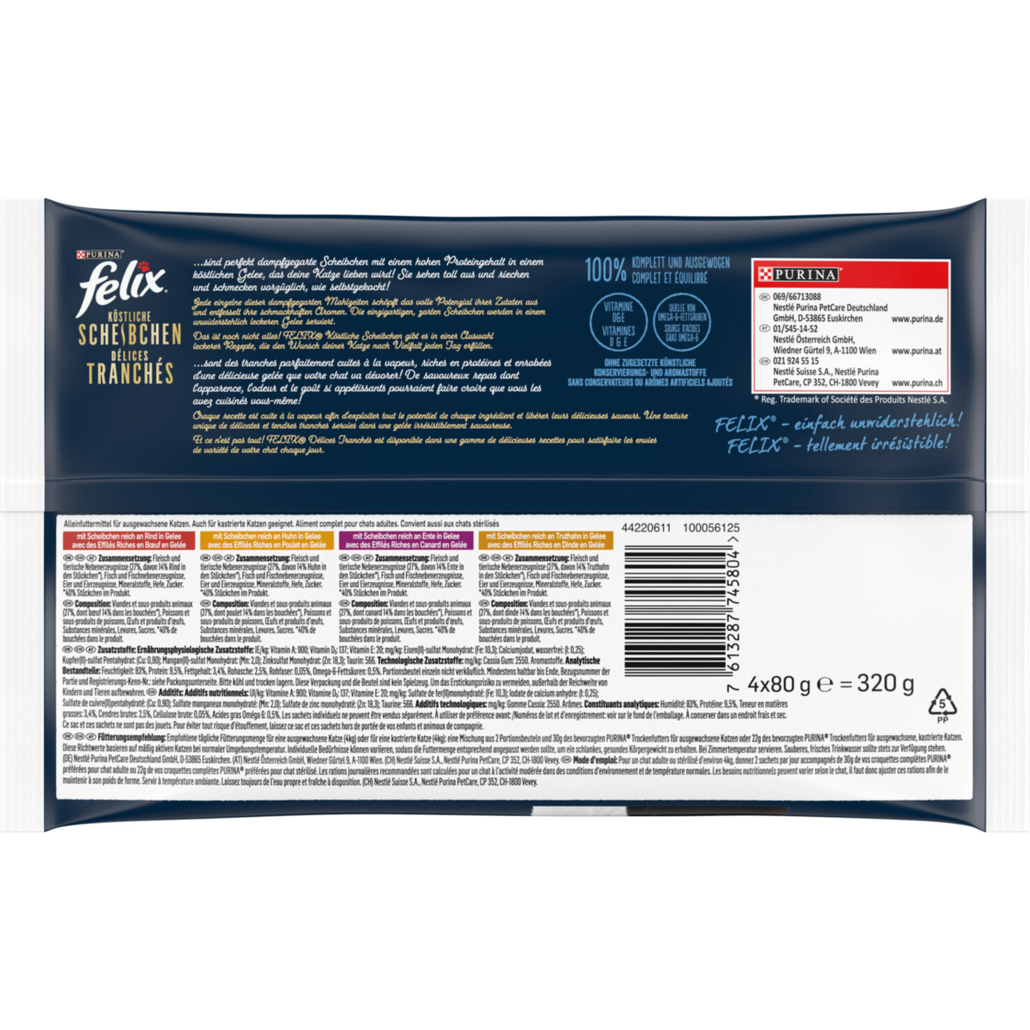 Felix Delicious Slices Fleisch 4x80g