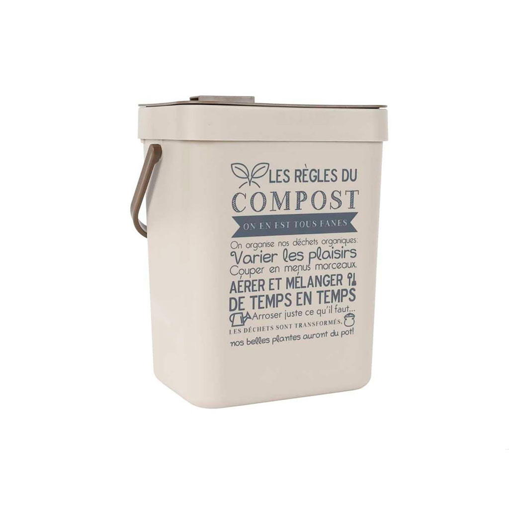 Poubelle à compost à accrocher 5L 20x24.3x17.5cm