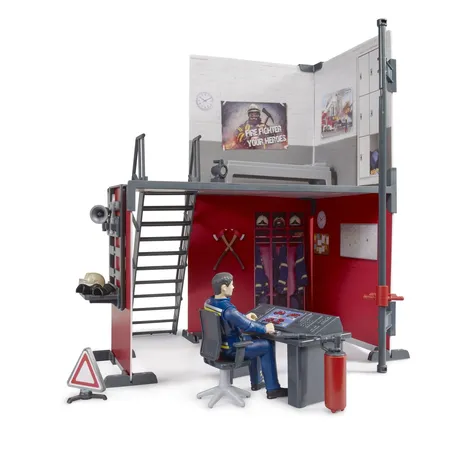 BRUDER® bworld Feuerwehrstation mit Feuerwehrmann