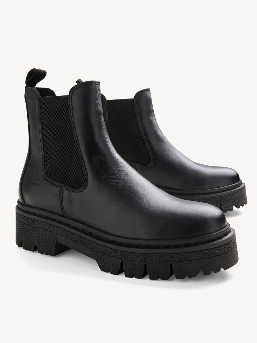 Leren Chelseaboot - zwart